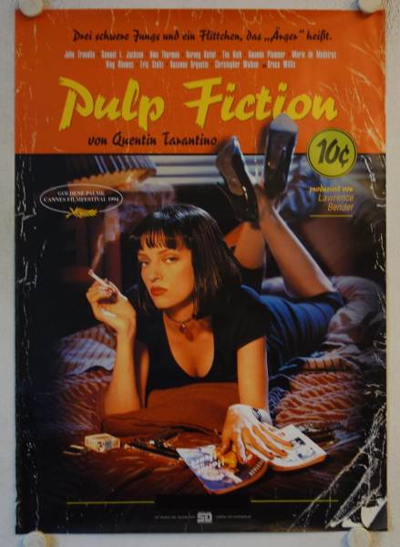 Pulp Fiction originales deutsches Filmplakat
